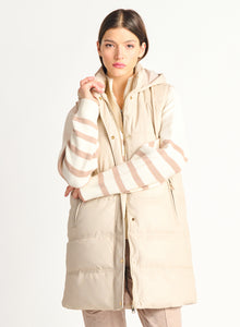 FAUX LEATHER PUFFER VEST by Dex