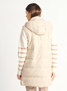 FAUX LEATHER PUFFER VEST by Dex
