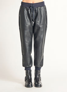 FAUX LEATHER JOGGER by Dex