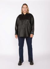 Load image into Gallery viewer, FAUX LEATHER OVERSHIRT by Dex (available in plus sizes)
