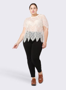 ALLOVER LACE TEE TOP by Dex (available in plus sizes)
