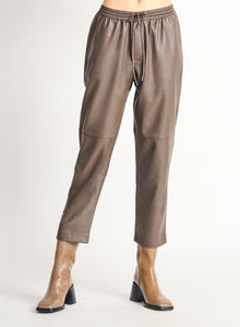 STRAIGHT HEM FAUX LEATHER JOGGER by Dex (available in plus sizes)