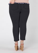 Load image into Gallery viewer, HIGH RISE STRAIGHT LEG JEAN in black by Dex (available in plus sizes)
