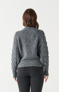 EMBELLISHED CABLE SWEATER by Dex