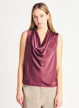 Load image into Gallery viewer, SATIN COWL NECK TOP by Dex (available in plus sizes)
