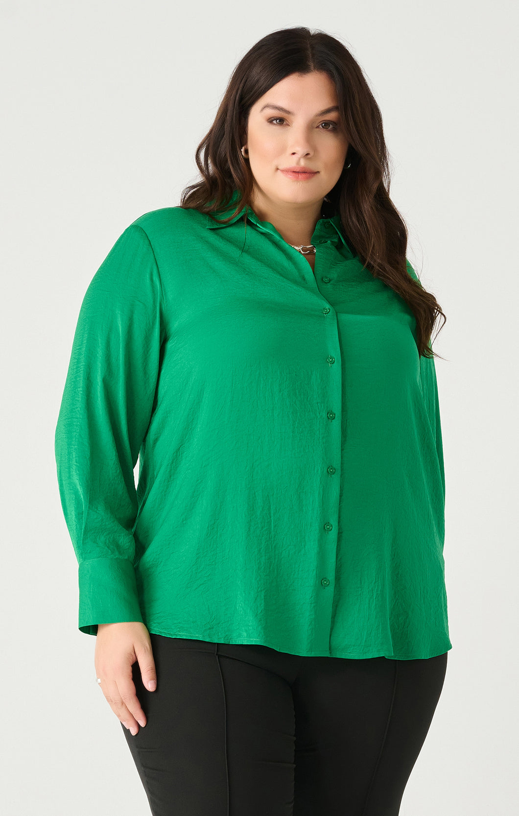 TEXTURED EMERALD BLOUSE by Dex (available in plus sizes)