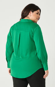 TEXTURED EMERALD BLOUSE by Dex (available in plus sizes)