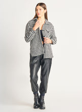 Load image into Gallery viewer, Button Front Houndstooth Shacket by Dex (available in plus sizes)
