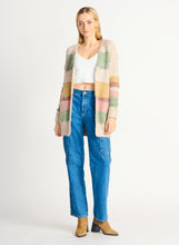 Load image into Gallery viewer, EYELASH COLORBLOCK STRIPED CARDIGAN by Dex (available in plus sizes)
