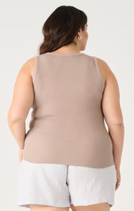WAFFLE KNIT TANK TOP by Dex (available in plus sizes)