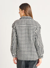 Load image into Gallery viewer, Button Front Houndstooth Shacket by Dex (available in plus sizes)
