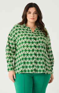 PRINTED BLOUSE by Dex (available in plus sizes)