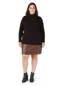 Basic Ribbed Mockneck by Dex (available in plus sizes)