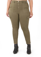 Load image into Gallery viewer, HIGH WAIST STRAIGHT CARGO PANT by Dex (available in plus sizes)

