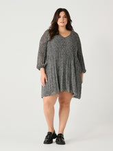 Load image into Gallery viewer, V-NECK PLEATED MINI DRESS by Dex (available in plus sizes)
