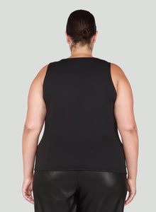 SQUARE NECK BLACK TANK by Dex (available in plus sizes)