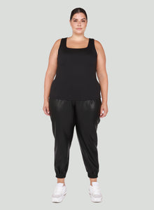 SQUARE NECK BLACK TANK by Dex (available in plus sizes)