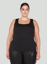 Load image into Gallery viewer, SQUARE NECK BLACK TANK by Dex (available in plus sizes)
