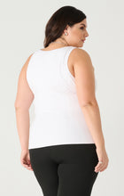 Load image into Gallery viewer, SQUARE NECK WHITE TANK by Dex (available in plus sizes)
