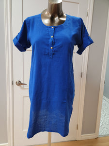 Short Sleeve Cotton Dress by Ezzewear (available in plus sizes)