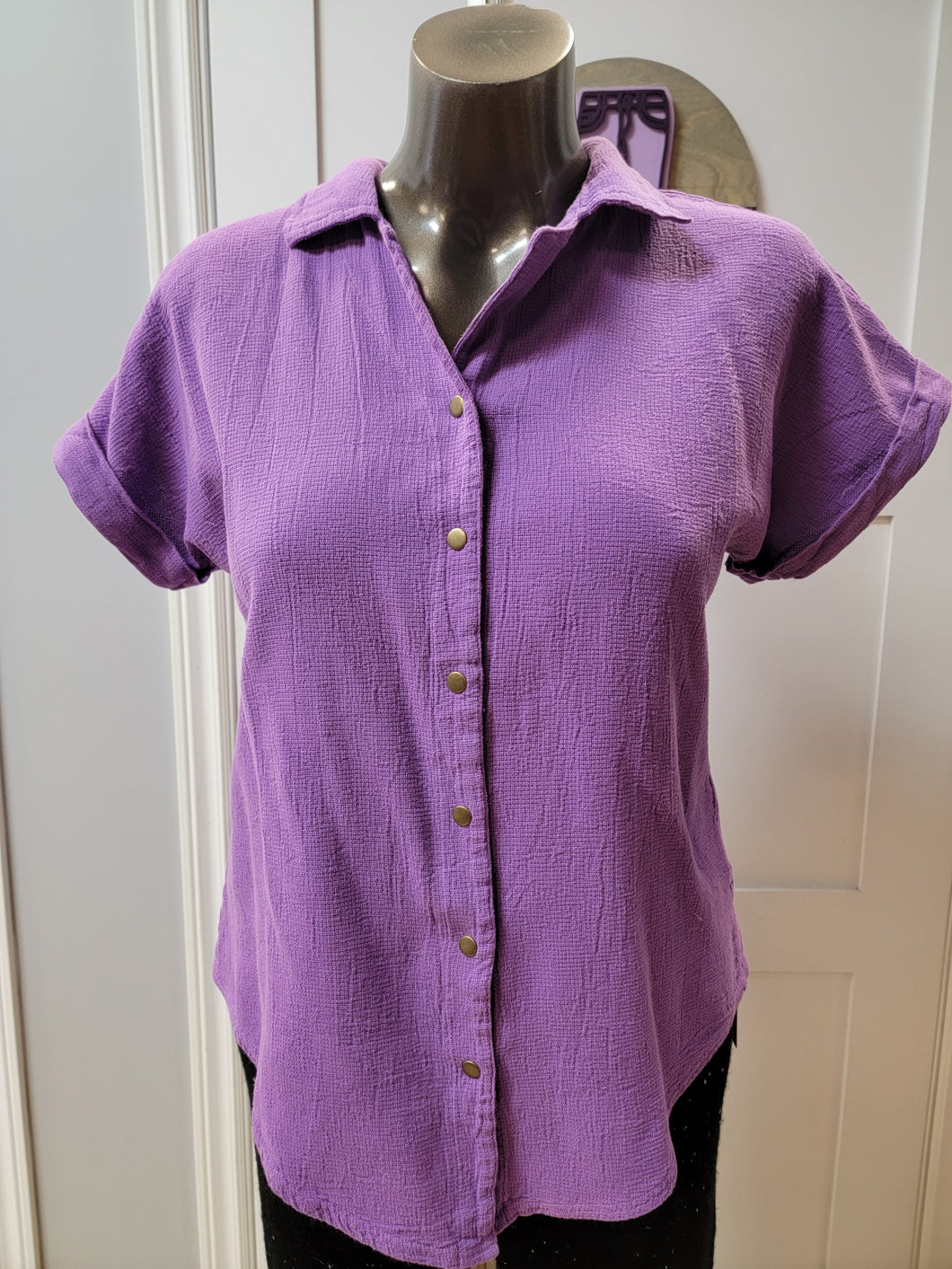 Reilly Button Up Top by Ezzewear (available in plus sizes)