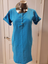 Load image into Gallery viewer, Short Sleeve Cotton Dress by Ezzewear (available in plus sizes)
