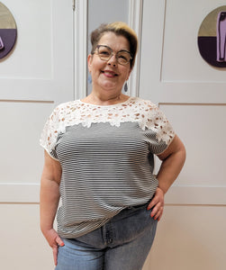 Striped Top by Sunday (available in plus sizes)