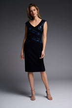 Load image into Gallery viewer, Stunning Navy Fitted Dress by Joseph Ribkoff (available in plus sizes)
