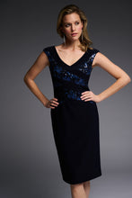Load image into Gallery viewer, Stunning Navy Fitted Dress by Joseph Ribkoff (available in plus sizes)
