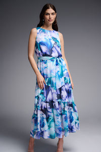 Floral Flowy Designer Dress by Joseph Ribkoff (available in plus sizes)