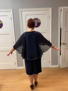 Gorgeous Navy Dress by Joseph Ribkoff (available in plus sizes)